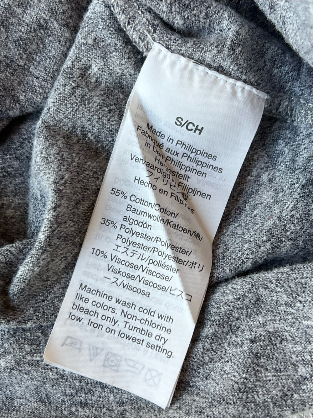 Madewell Heather Gray V-Neck Short Sleeve Tee - Picture 4 of 4